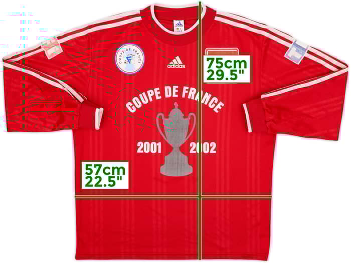 2001-02 Coupe de France L/S Shirt #13 - 7/10 - (XL)
