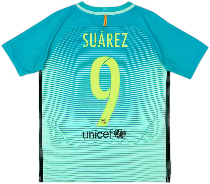 2016-17 Barcelona Third Shirt Suarez #9 - 6/10 - (XL.Boys)