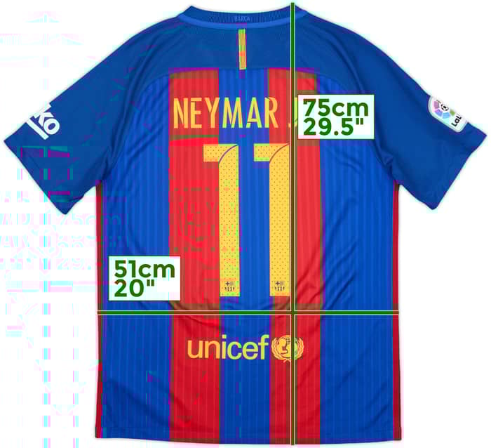 2016-17 Barcelona Home Shirt Neymar Jr #11 - 10/10 - (M)
