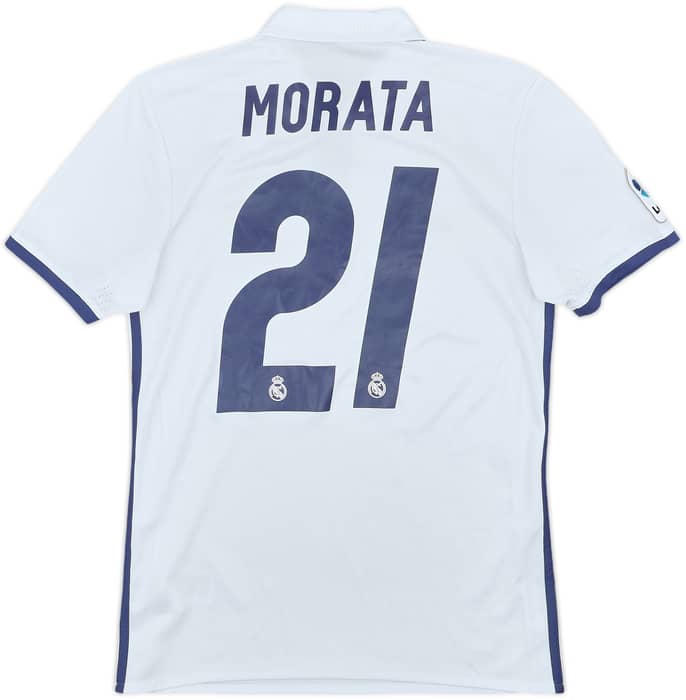 2016-17 Real Madrid Home Shirt Morata #21 - 4/10 - (XS)