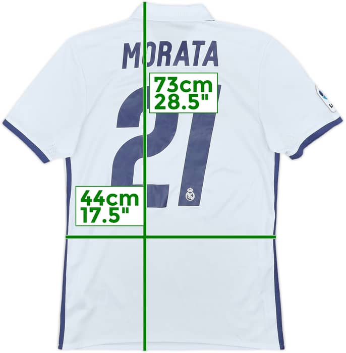 2016-17 Real Madrid Home Shirt Morata #21 - 4/10 - (XS)