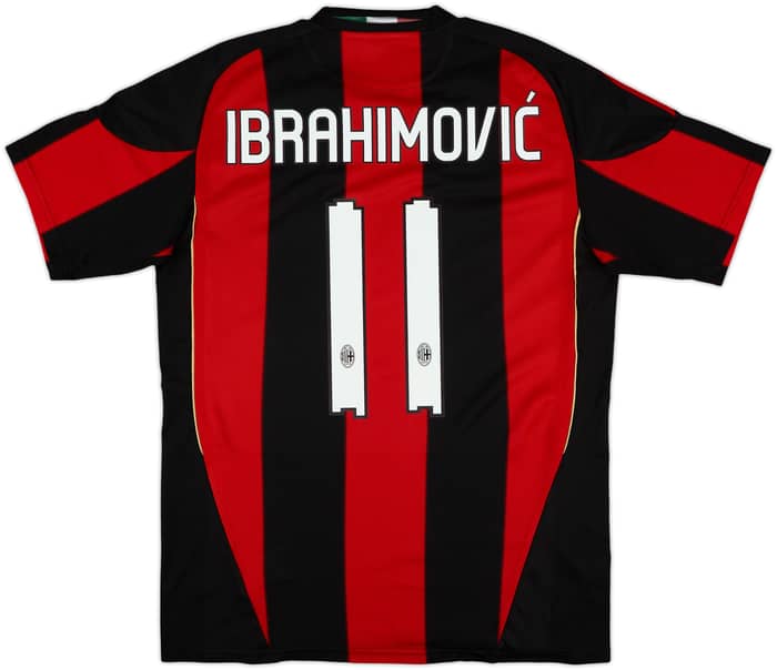 2010-11 AC Milan Home Shirt Ibrahimovic #11 - 6/10 - (L)