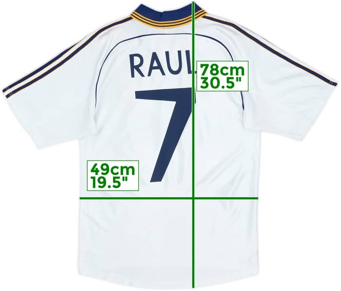 1998-00 Real Madrid Home Shirt Raul #7 - 8/10 - (S)