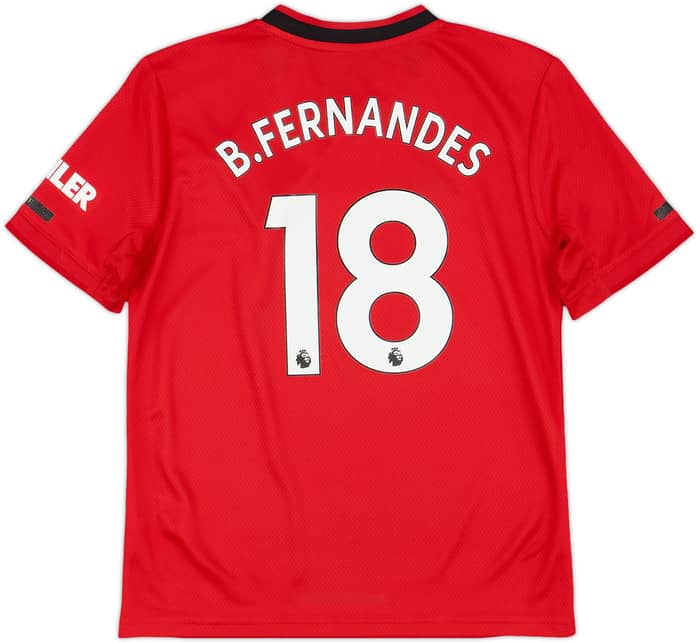 2019-20 Manchester United Home Shirt B.Fernandes #18 - 8/10 - (M.Boys)