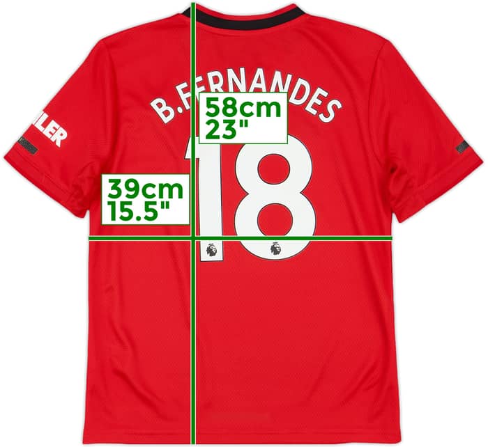 2019-20 Manchester United Home Shirt B.Fernandes #18 - 8/10 - (M.Boys)