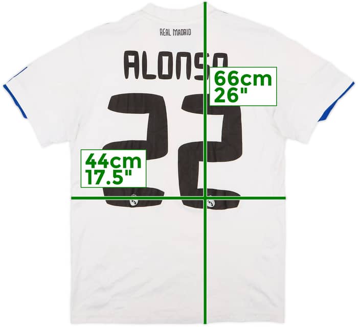 2010-11 Real Madrid Home Shirt Alonso #22 - 5/10 - (XL.Boys)