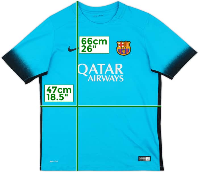 2015-16 Barcelona Third Shirt - 7/10 - (XL.Boys)