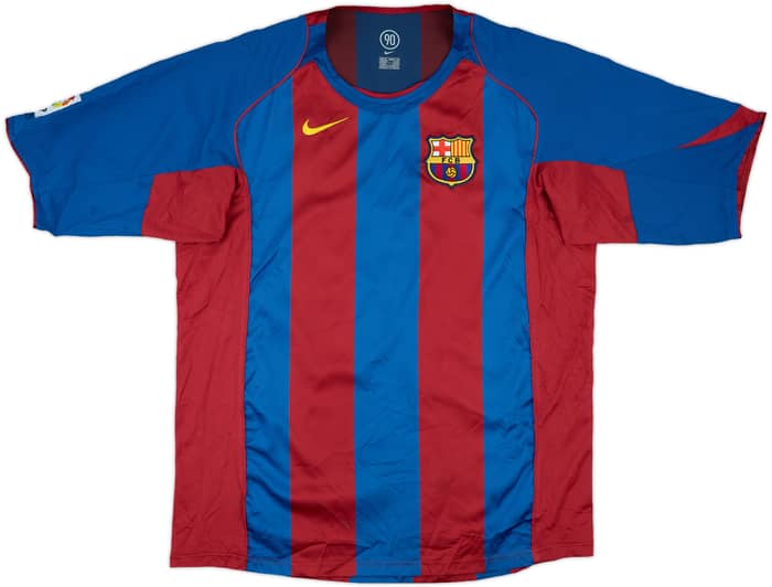 2004-05 Barcelona Home Shirt #8 (Giuly) - 6/10 - (XL)