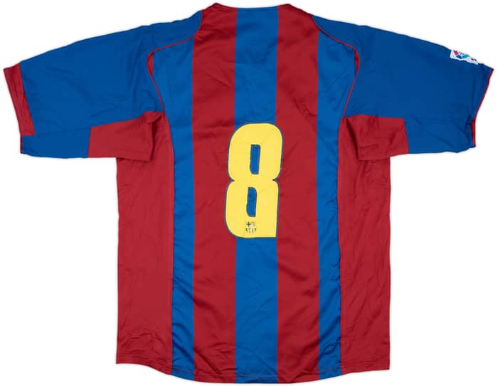 2004-05 Barcelona Home Shirt #8 (Giuly) - 6/10 - (XL)