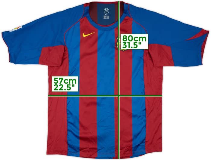 2004-05 Barcelona Home Shirt #8 (Giuly) - 6/10 - (XL)