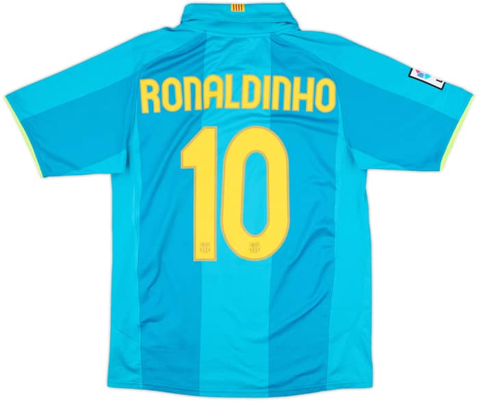 2007-09 Barcelona Away Shirt Ronaldinho #10 - 9/10 - (S)