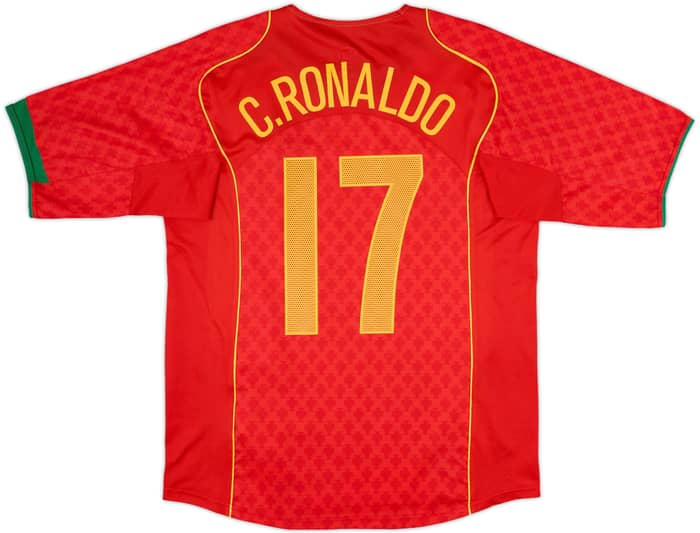 2004-06 Portugal Home Shirt C.Ronaldo #17 - 10/10 - (M)