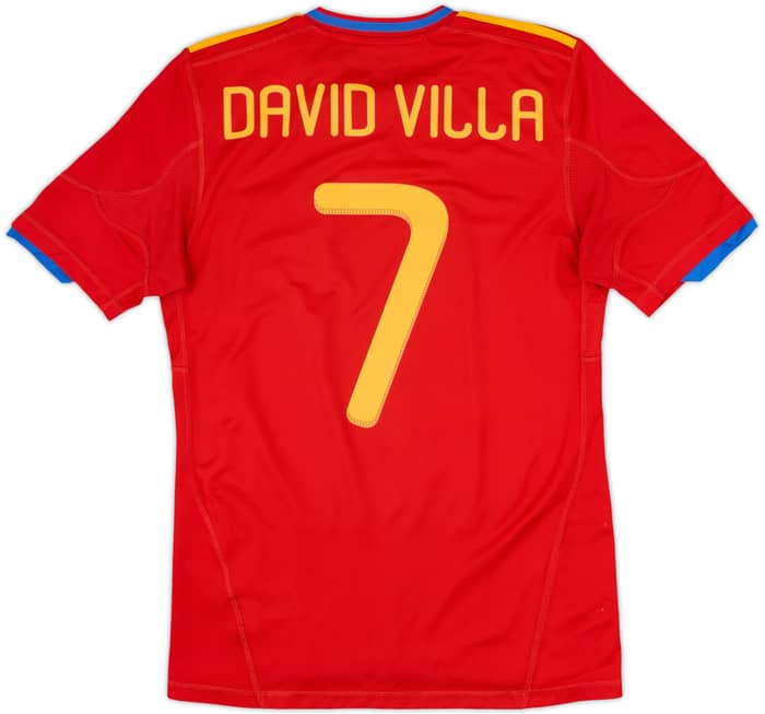 2009-10 Spain Home Shirt David Villa #7 - 5/10 - (S)