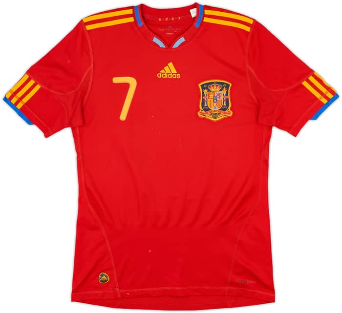 2009-10 Spain Home Shirt David Villa #7 - 5/10 - (S)