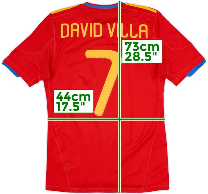 2009-10 Spain Home Shirt David Villa #7 - 5/10 - (S)