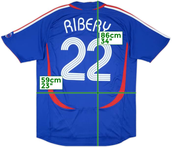 2006-07 France Home Shirt Ribery #22 - 6/10 - (XL)