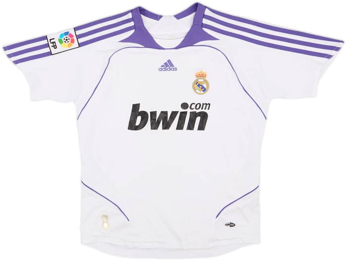 2007-08 Real Madrid Home Shirt Raul #7 - 7/10 - (S.Boys)