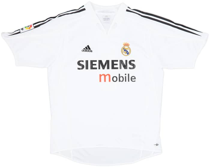 2004-05 Real Madrid Home Shirt Zidane #5 - 9/10 - (L)