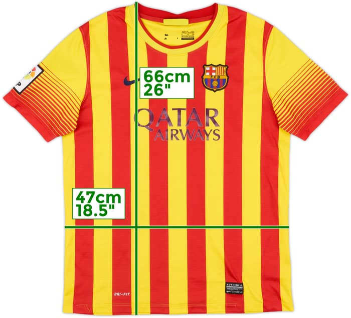 2013-15 Barcelona Away Shirt - 7/10 - (XL.Boys)