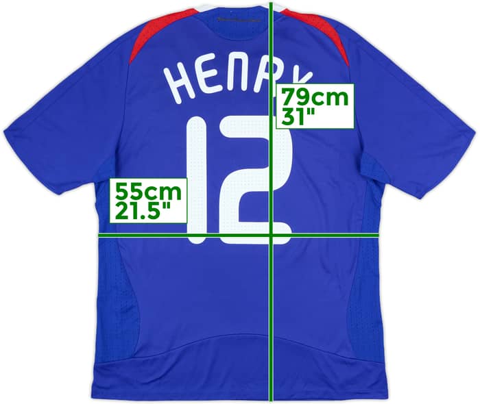 2007-08 France Home Shirt Henry #12 - 7/10 - (L)