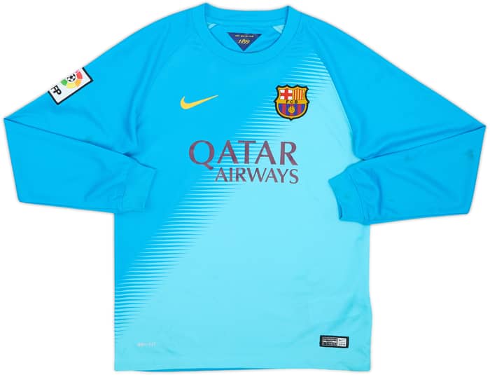 2014-15 Barcelona GK Shirt - 7/10 - (M.Boys)