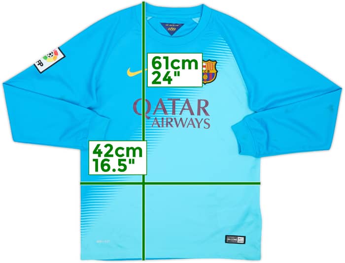 2014-15 Barcelona GK Shirt - 7/10 - (M.Boys)