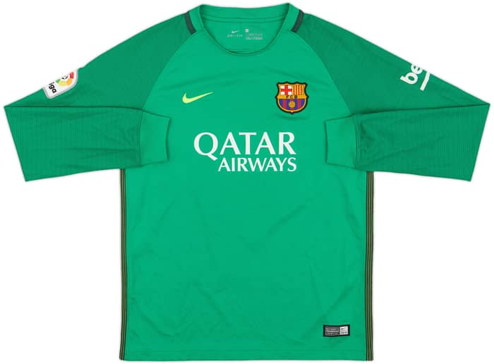 2016-17 Barcelona GK Shirt - 8/10 - (L.Boys)