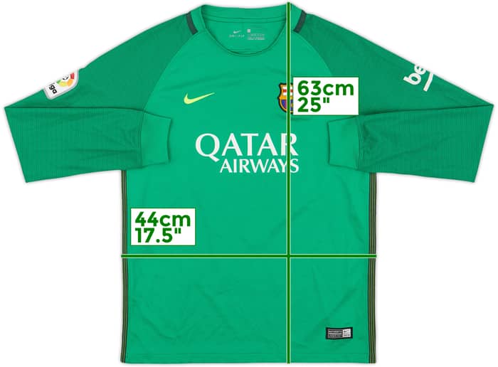 2016-17 Barcelona GK Shirt - 8/10 - (L.Boys)