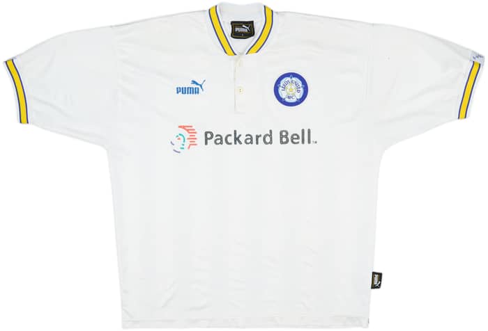 1996-98 Leeds United Home Shirt Radebe #5 - 6/10 - (L)