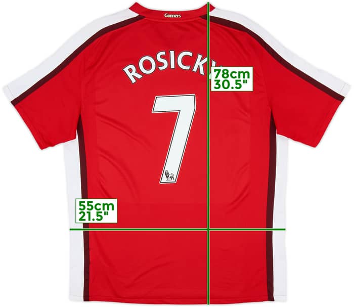2008-10 Arsenal Home Shirt Rosicky #7 - 9/10 - (L)