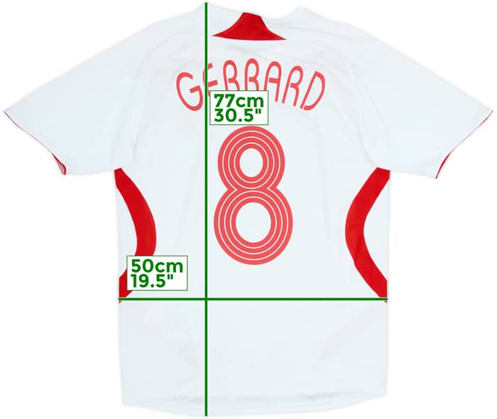 2007-08 Liverpool Camiseta Visitante Gerrard #8 - 7/10 - (XL.Boys)