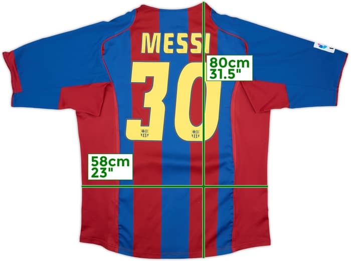 2004-05 Barcelona Home Shirt Messi #30 - 10/10 - (XL)