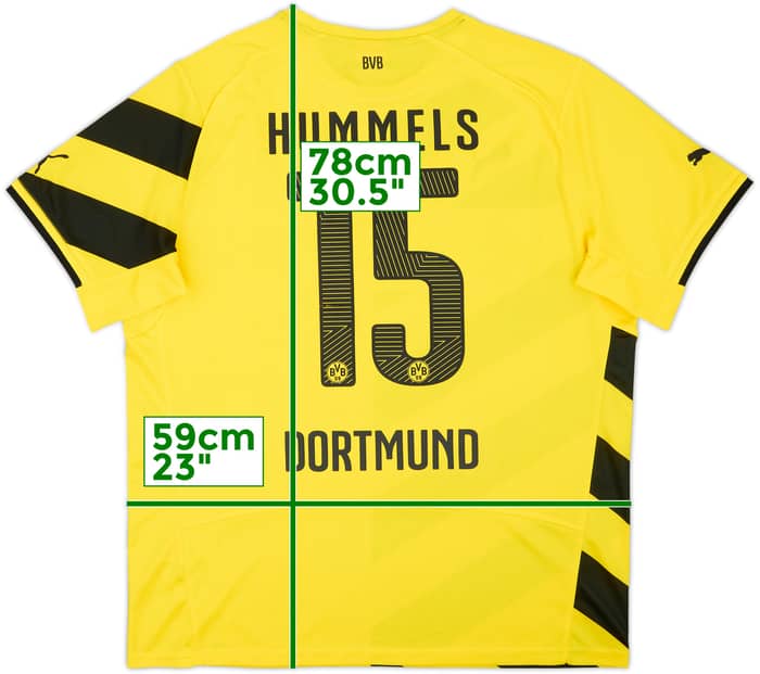 2014-15 Borussia Dortmund 'Signed' Home Shirt Hummels #15 - 8/10 - (XL)