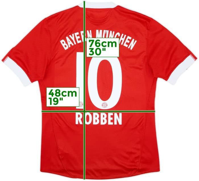 2009-10 Bayern Munich Home Shirt Robben #10 - 8/10 - (M)