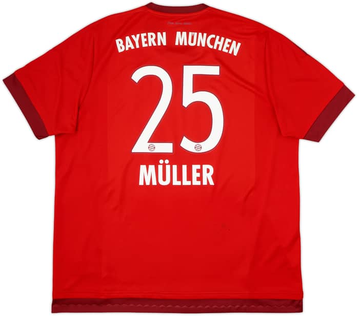2015-16 Bayern Munich Home Shirt Muller #25 - 9/10 - (XXL)