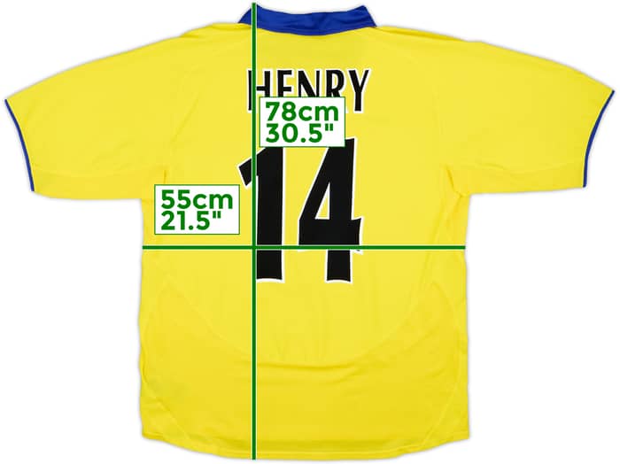 2003-05 Arsenal Away Shirt Henry #14 - 9/10 - (L)