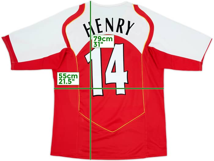 2004-05 Arsenal Home Shirt Henry #14 - 8/10 - (L)