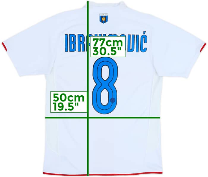 2007-08 Inter Milan Centenary Away Shirt Ibrahimovic #8 - 8/10 - (M)