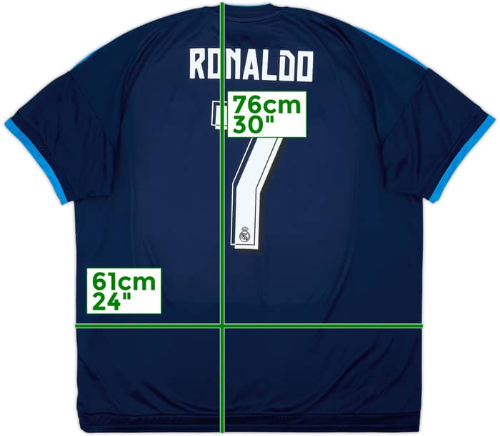 2015-16 Real Madrid Third Shirt Ronaldo #7 - 8/10 - (XL)
