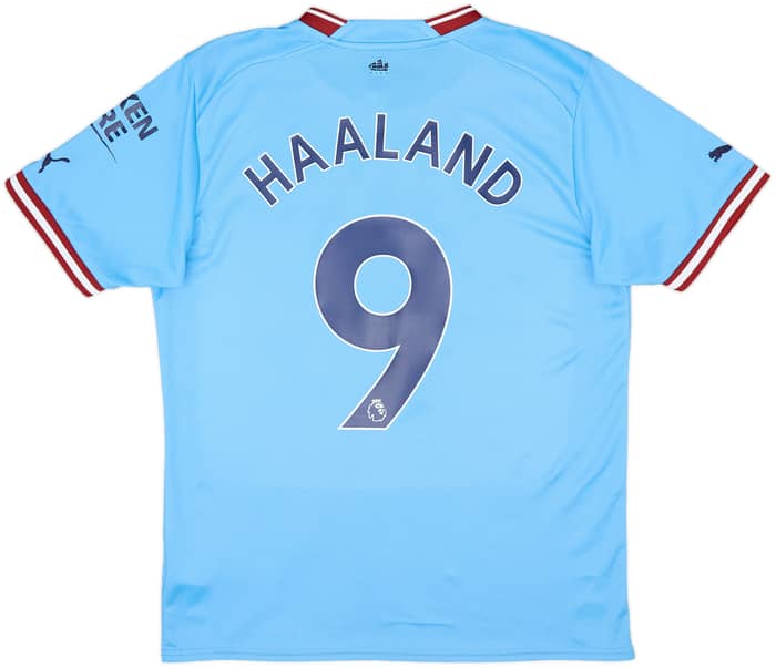 2022-23 Manchester City Home Shirt Haaland #9 - 7/10 - (M)