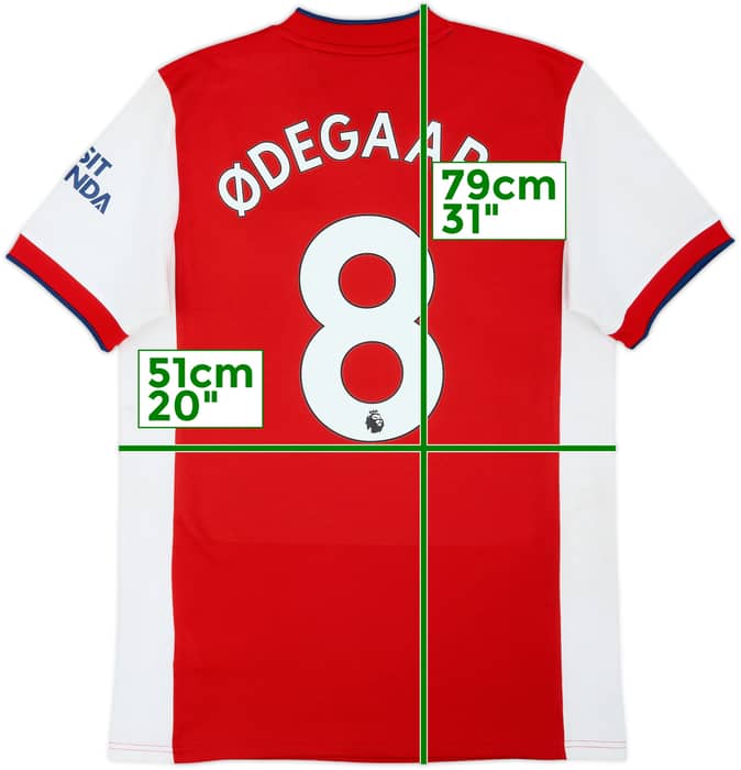 2021-22 Arsenal Home Shirt Odegaard #8 - 5/10 - (M)