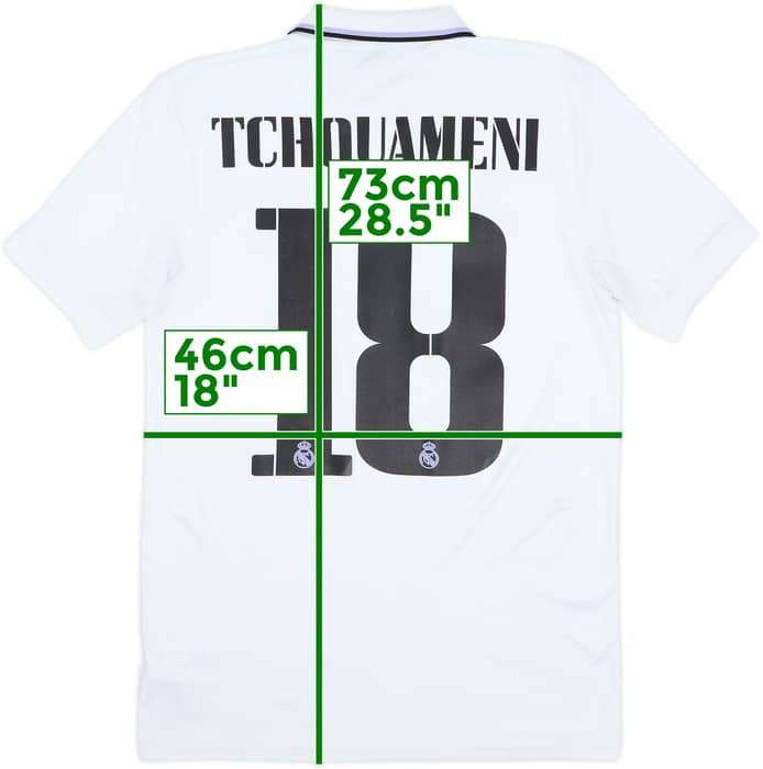 2022-23 Real Madrid Home Shirt Tchouameni #18 - 8/10 - (S)