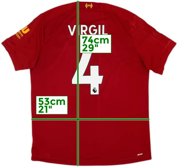 2019-20 Liverpool Home Shirt Virgil #4 - 5/10 - (L)