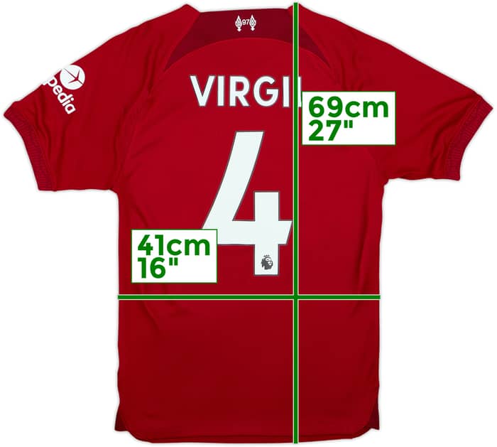 2022-23 Liverpool Home Shirt Virgil #4 - 9/10 - (XS)
