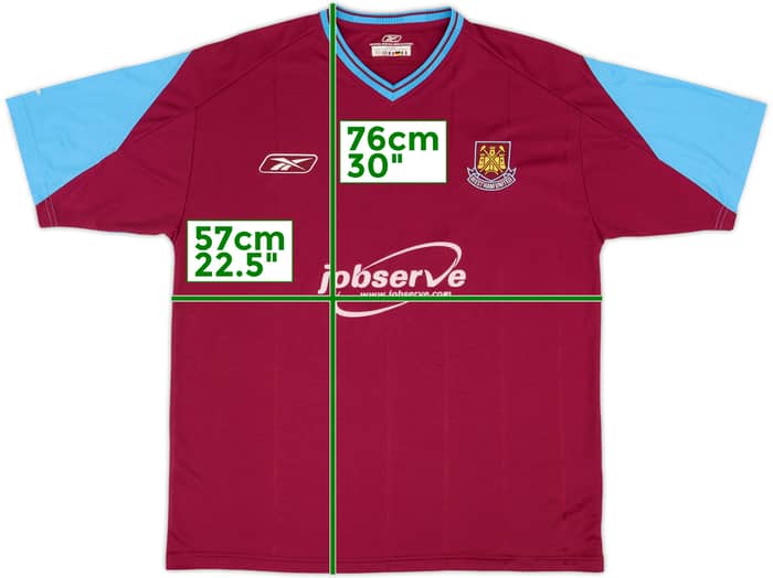 2003-05 West Ham Camiseta Local - 9/10 - (L)