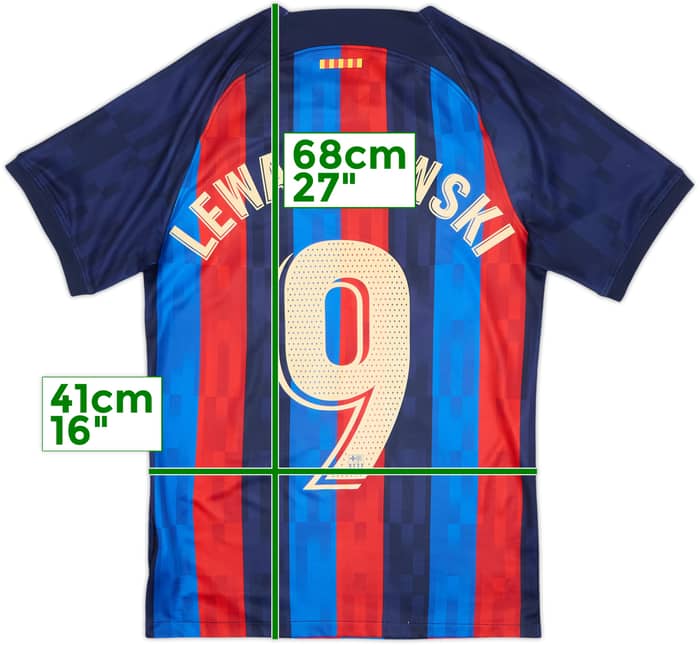 2022-23 Barcelona Maillot domicile Lewandowski #9 - 8/10 - (XS)