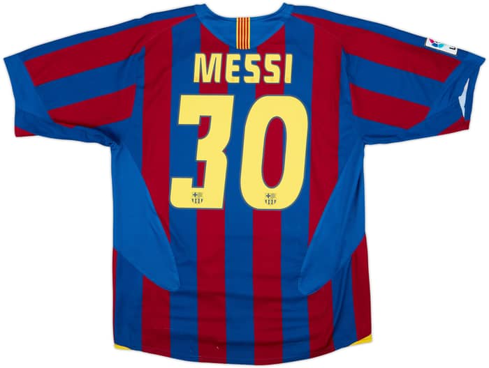 2005-06 Barcelona Home Shirt Messi #30 - 6/10 - (L)