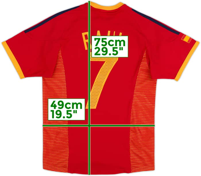 Camiseta de local de España 2002-04 Raul #7 - 6/10 - (S)