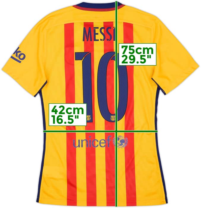 2015-16 Barcelona Authentic Away Shirt Messi #10 - 10/10 - (S)