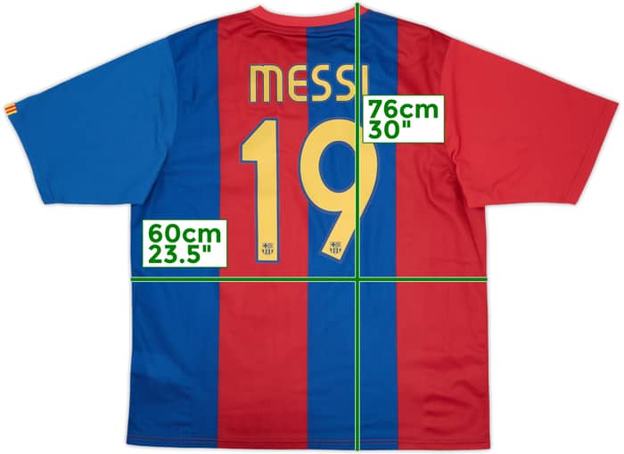 2006-07 Barcelona Basic Home Shirt Messi #19 - 8/10 - (XL)